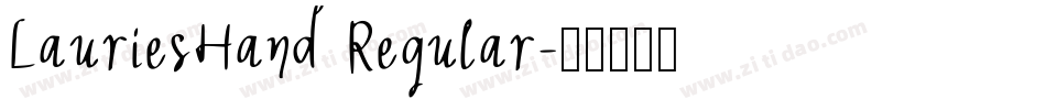 LauriesHand Regular字体转换